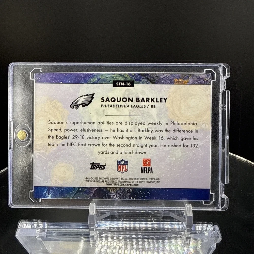 2025 Topps Chrome Cosmic #STN-16 Saquan Barkley Stars in the Night